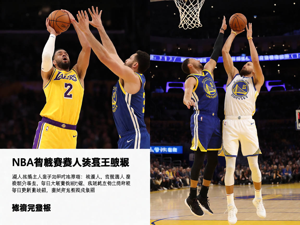 NBA常规赛湖人对阵勇士激烈对抗瞬间